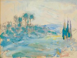 Paysage avec des arbres
