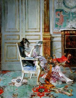 Fille lisant dans un salon