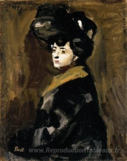 Femme avec un chapeau
