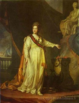Portrait de Catherine II en tant que législateur dans le temple