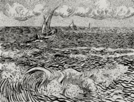 Un bateau de pêche en mer