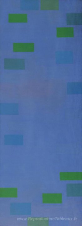 Peinture abstraite, bleu