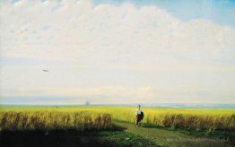 Steppe. Champ de blé