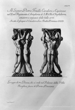 Groupe de trois femmes dans le palais de la villa borghese