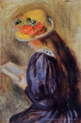 Le petit lecteur (petite fille en bleu)