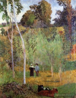 Sheperd et Sheperdess dans une prairie