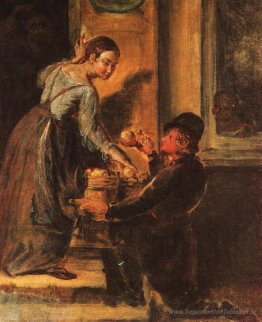 Acheter des pommes à un colporteur. Étude