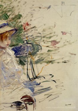 Petite fille dans un jardin