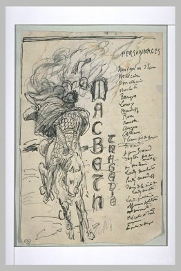 Projet de frontispice couler macbeth Avec un cavalier galopant,