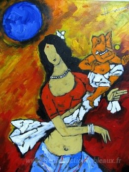 Lord Ganesha et Mata Parvati