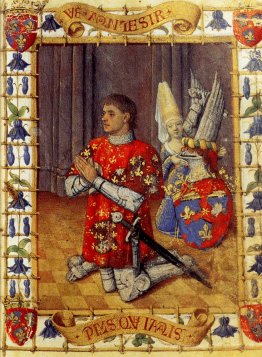 Simon de Varie à genoux dans la prière