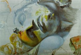 Figure de roche après la tête du Christ dans la «Pieta» de Pales