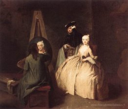 Le peintre dans son studio