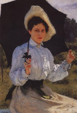 Portrait de Nadezhda Repina, la fille de l'artiste