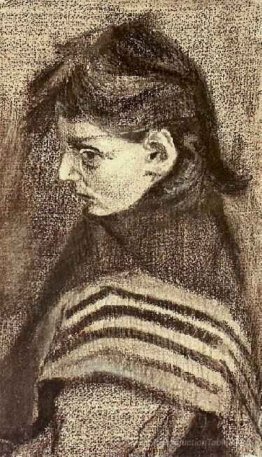 Fille avec châle, demi-figure