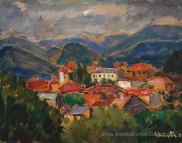 Village parmi les montagnes