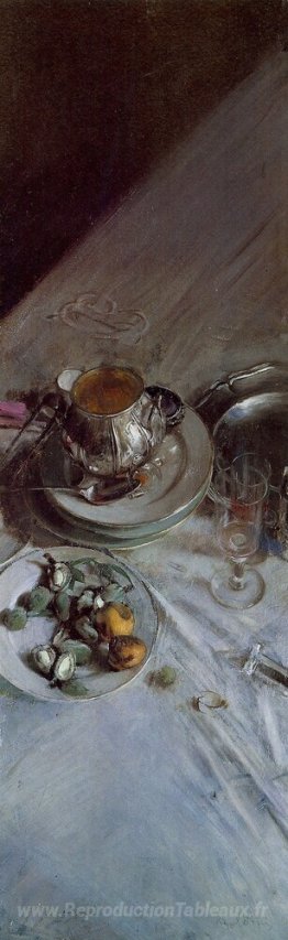 Coin de la table du peintre