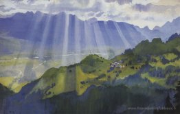 Paysage de montagne. Suisse