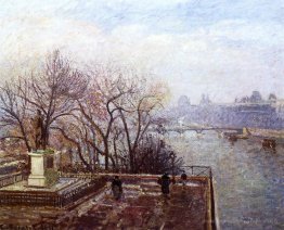 Le Louvre, le matin, la brume