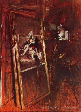 À l'intérieur du studio du peintre avec une demoiselle Errazuriz