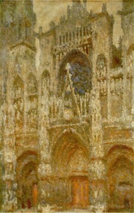 Cathédrale Rouen, la porte, temps gris
