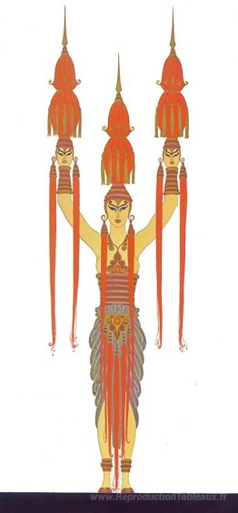 Porteur de lanterne, trésors de l'Indochine