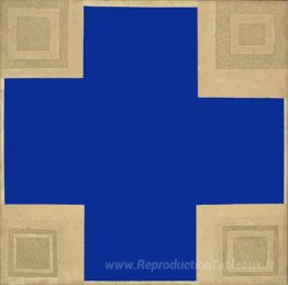 Peinture - Or et bleu (Sertão Carioca)