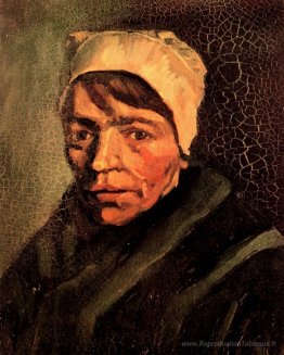 Tête d'une paysanne avec une casquette blanche