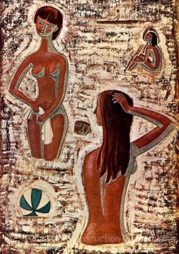 Il pallon a Spicchi Bianchi e Verdi (Fanniulle Al Mare)
