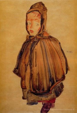 Fille avec une capuche
