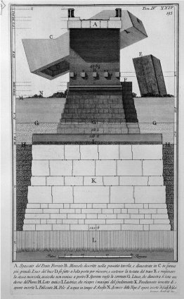 Les antiquités romaines, t. 4, planche xxiv. Élévation du pont e