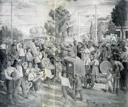 Frescoes du théâtre Kharkiv Cervonozavodsky - The Holiday of Har