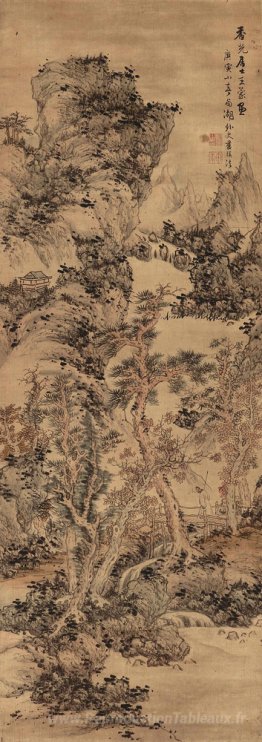 Montagnes d'automne après Wang Meng