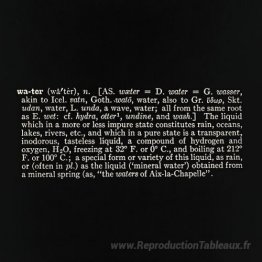 Intitulé (art comme idée comme idée) (eau)