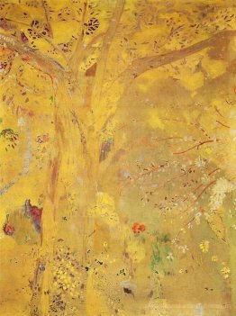 Arbre sur un fond jaune