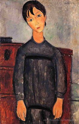 Petite fille en tablier noir