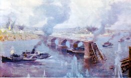 Percée de la flotte militaire DNEPR à Loyev pendant la guerre po