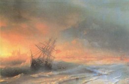 Tempest au-dessus de Evpatoriya