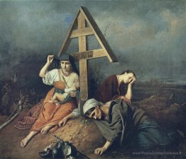 Scène sur une tombe