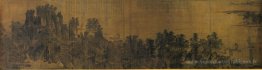 Paysage intime de la rivière et des montagnes (détail)