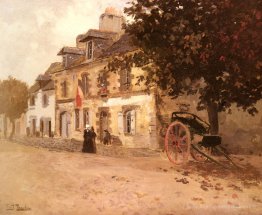 Une rue du village en France