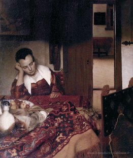 Une femme de chambre endormie