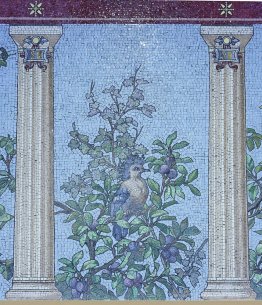 Mosaïque - salle à manger de la bibliothèque Sainte-Barbe, Paris
