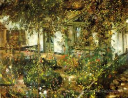 Cour de ferme en fleurs