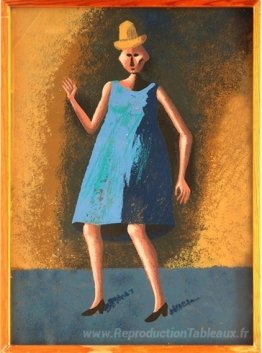 Femme avec chapeau