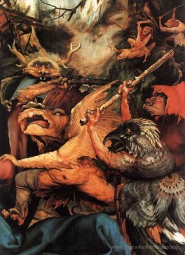 Démons armés de bâtons (détail du retable d'Isenheim)