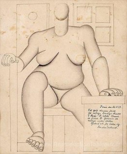Femme cubiste assise