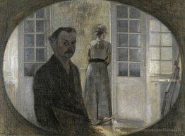 Double portrait de l'artiste et de sa femme vue à travers un mir