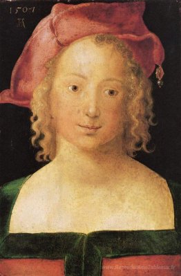 Face à une jeune fille avec béret rouge