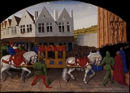 Arrivée de l'empereur Charles IV devant Saint Denis